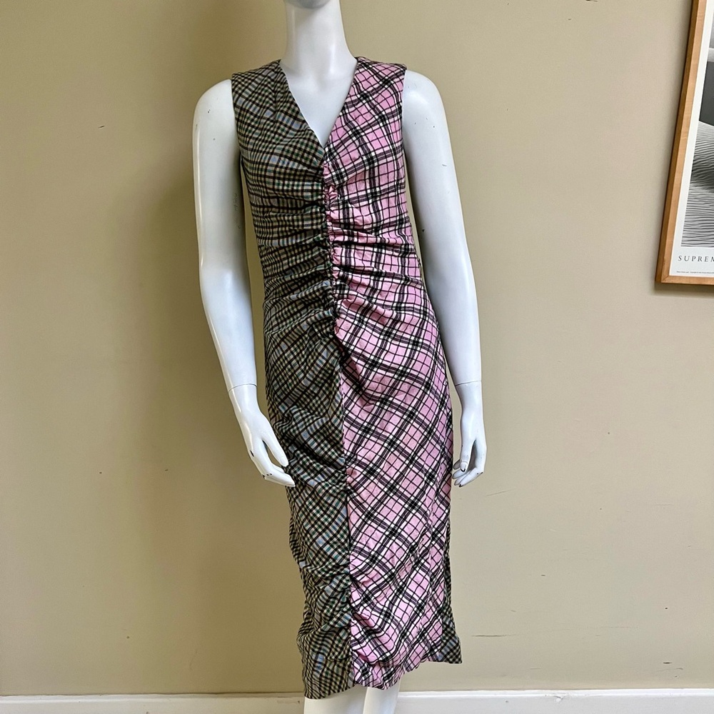 Broggen Plaid Midi Dress
